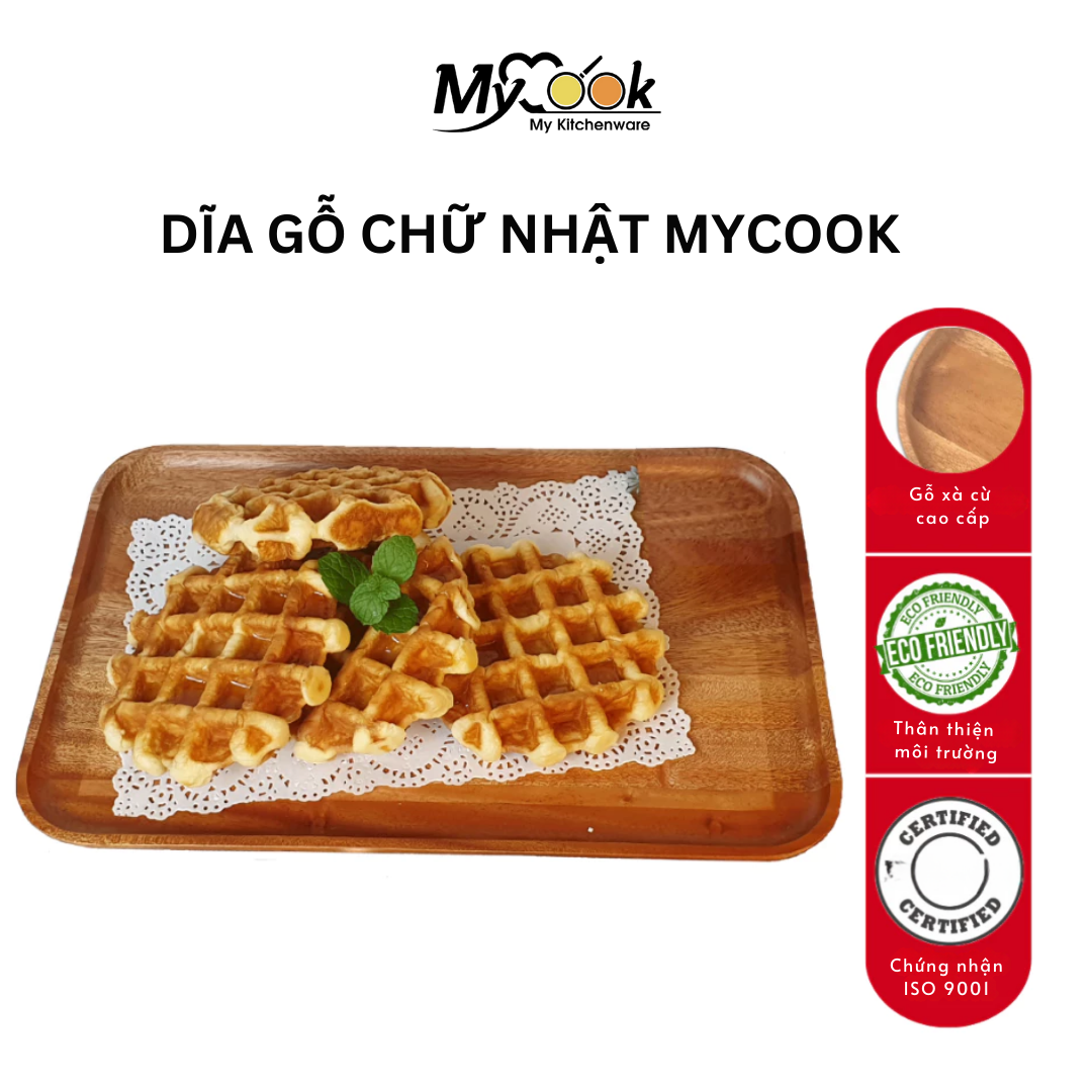 Dĩa gỗ chữ bhật MyCook