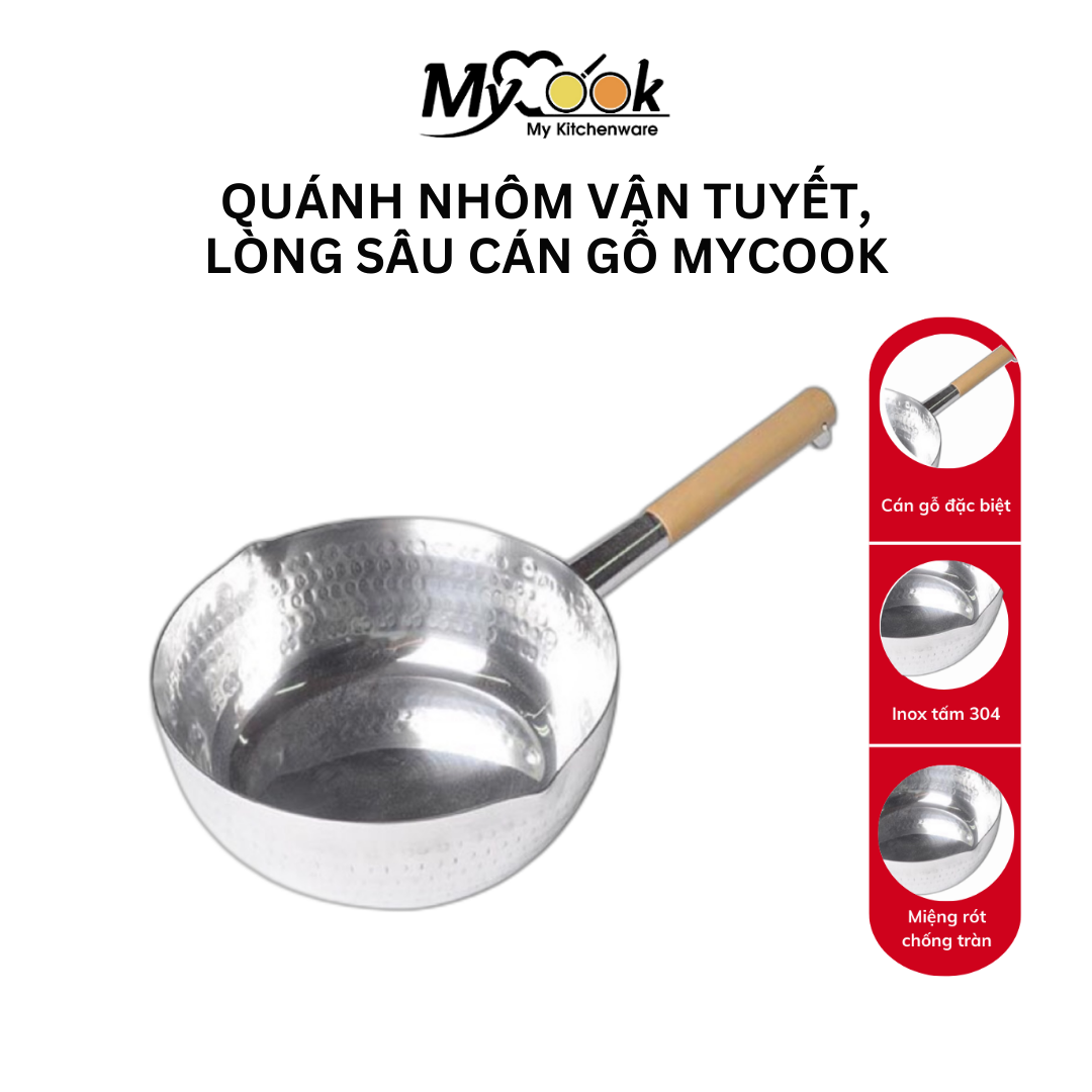 Chảo nhôm vân tuyết miệng rót MyCook
