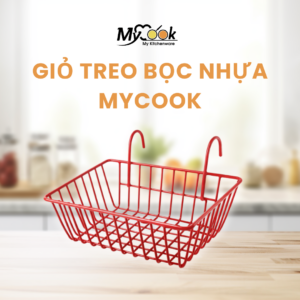 Rổ treo chữ nhật -bọc PE đen